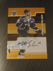 2002-03 In The Game Signature Series Gold Auto Mathieu Schneider #159